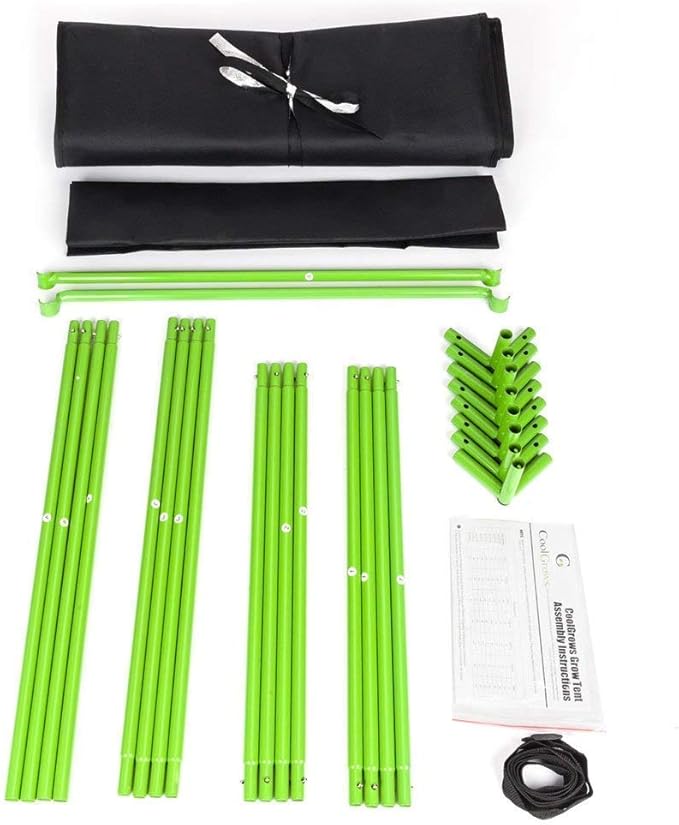 Grow Tent, 2x2 Feet Mylar Hydroponic Grow Tent with Obeservation Window and Floor Tray for Indoor Gardening Plant Growing (24"x 24"x 48")