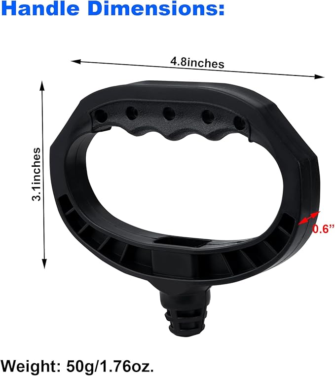 ZLKSKER Gasoline Engine Starter Handle Grip, Recoil Starter Pull Handle for Lawn Mower Generator Trimmer Snowblower, 2pcs