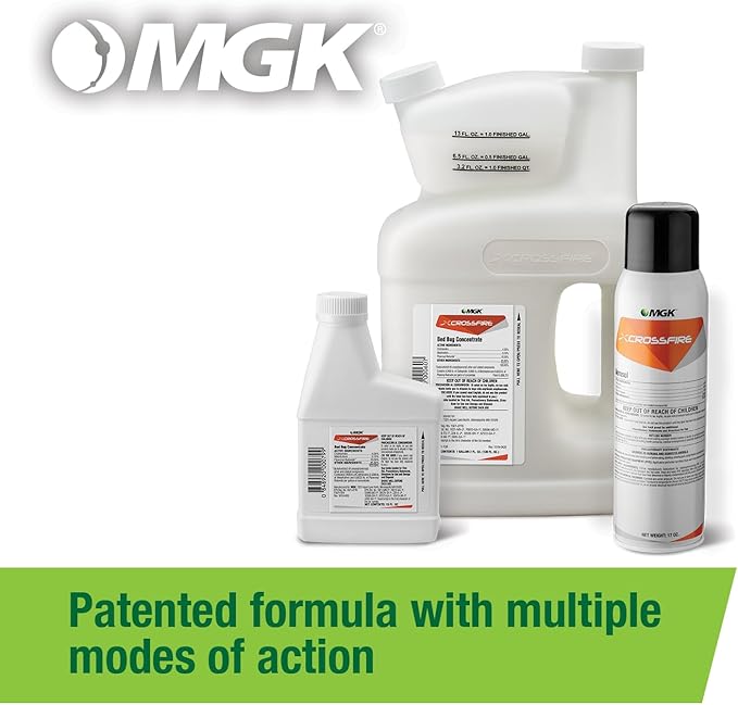 MGK Crossfire® Bed Bug Concentrate | Kills Pyrethroid-Resistant Bed Bug Strains | 13 oz | Non-Staining