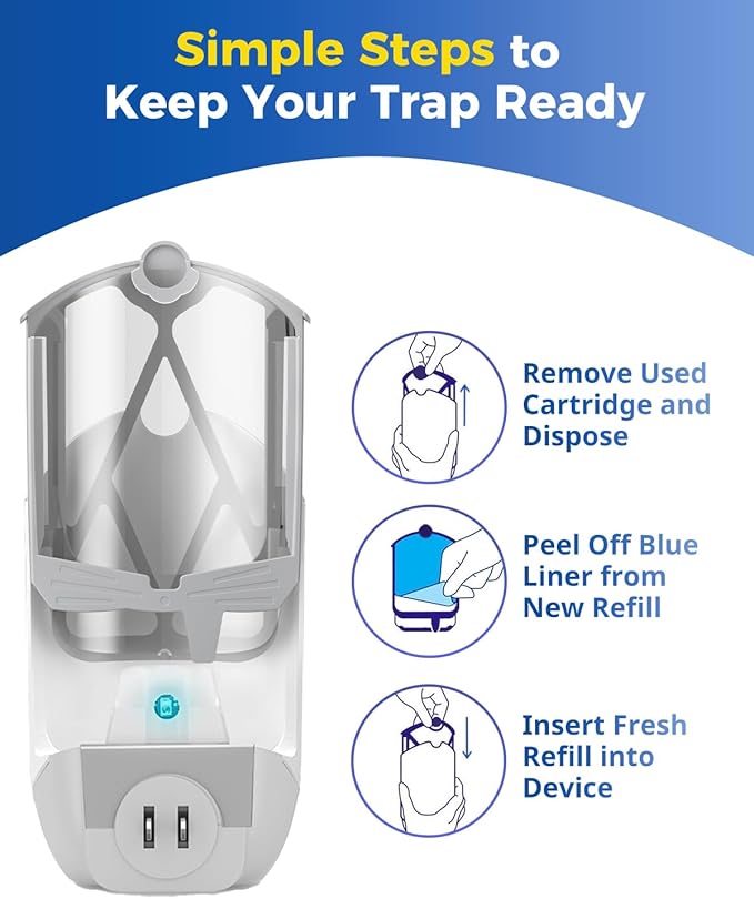 UBeesize 12 Pack Refill Cartridge for Zevo M364 and Max, Replacement Refill Compatible with Zevo Plug-in Light, 100% Fit (12 Cartridges)