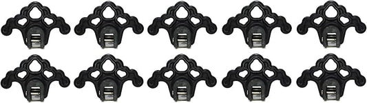 JSP Manufacturing Plastic Roof Ice Guard Snow Guard Snow Stops for Standing Seam Metal Roofing - Multi-Color/Multi-Pack Listing (10, Black)