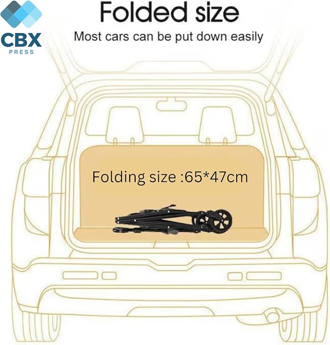 Heavy-Duty Collapsible Cart with Wheels – 220 lbs Capacity, Foldable Utility Cart for Camping, Beach, Sports, Garden & Grocery Use