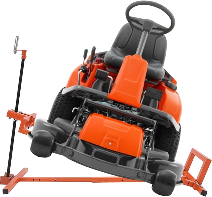 Lawn Mower Lift, 880Lbs Lawn Mower Lift Carbon Steel Lift Jack Freestanding Lawnmower Lift Tool Adjustable Lawnmower Lifts w/o Wheel for Garden Tractors All-Terrain Maintenance and Repair