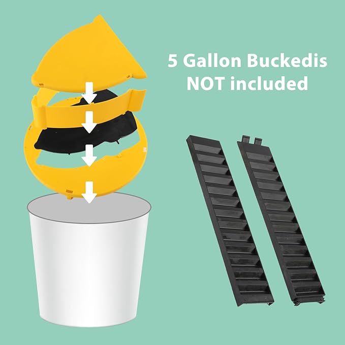 2PACK Mouse Trap Bucket Lid Indoor Outdoor,Humane,Auto Reset Compatible with 5 Gallon Bucket