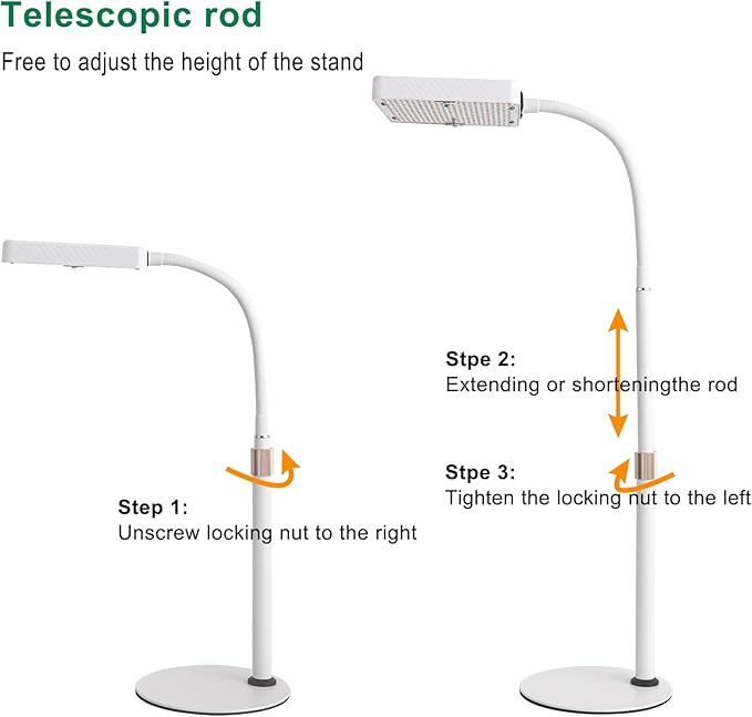 Tabletop Grow Light for Seed Starting, 25 Watt Brightest Bonsai Plant Light, Adjustable Height 16"-24" Desk Grow Lights for All Indoor Plants, Daisy Chain Function, On/Off Switch
