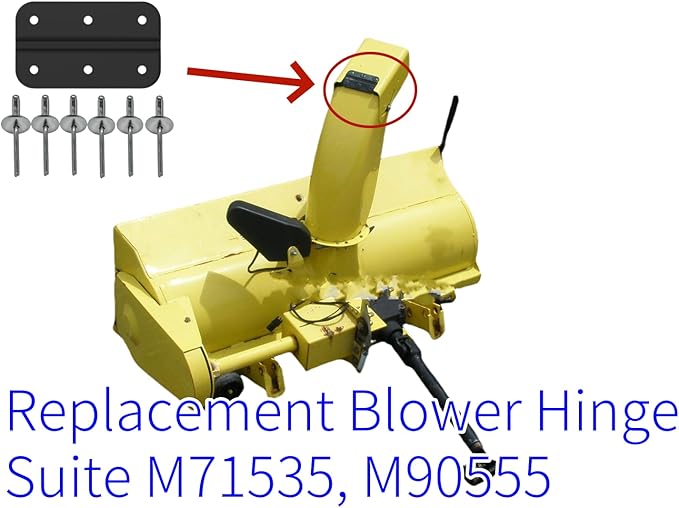 Replacement Blower Hinge Suite M71535, M90555 Fits X465, X495, X575, X585 X710, X750, X940, X949, X950R Lawn Tractor，Compatible 732 832, 826 1032 Walk-Behind Snow Blower