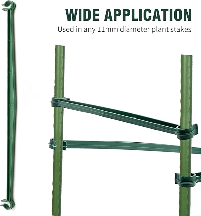 100PCS Stake Arms for Tomato Cage,11.8 Inches Expandable Trellis Connectors for Climbing Plants, Tomatoes Stakes, Vegetables(No Stake, Bayonet Diameter: 11 mm)