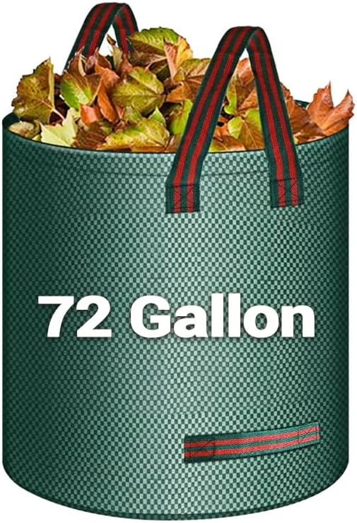 Reusable Yard Waste Bags, 72 Gallon Lawn Bags with Reinforced Handles, Ideal for Grass, Leaves, and Yard Waste - Durable and Garden Waste Bags, Collapsible Lawn Leaf Bag, Leaf Bag Stand Up.