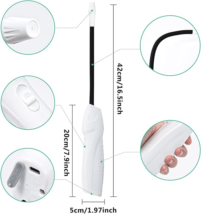 Electric Spray Bottle 0.5 Gallon with Flexible Wand, Watering Spray Wand Rechargeable Portable Garden Sprayer with 2M Hose Multi-Purpose Plant Mister 2L Sprayer for Plant Watering Car Washing