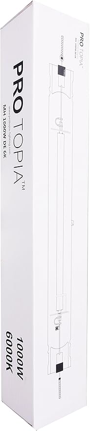 6000K 1000W Double Ended Metal Halide Grow Light Bulb,High PAR Enhanced Blue and Violet Spectrum for Horticulture Hydroponic and Indoor Plants, Grow Bulb,CCT 6000K,95,000 Lumens,HID Lamp