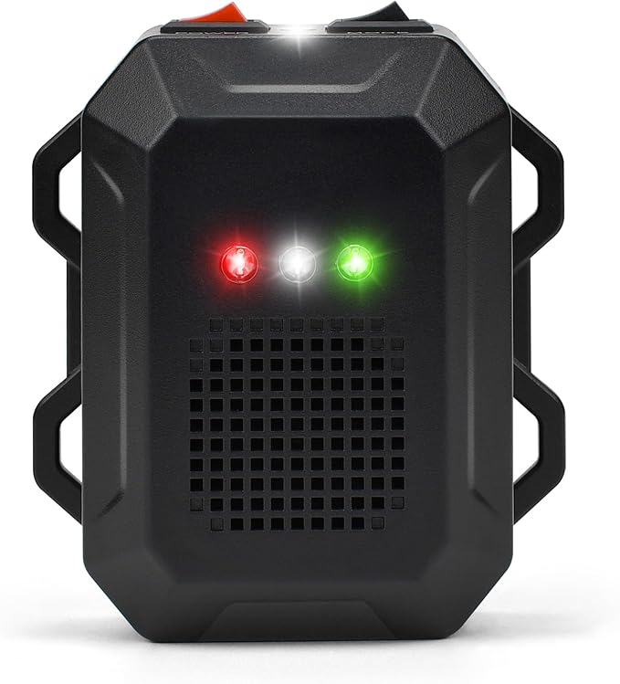 Ultrasonic Rodent Repellent for Car Engines, 12V 24V Wired Ultrasonic Mouse and Rat Deterrent with LED Strobe Lights and Remote Control – Under Hood Animal Repeller for Cars, Trucks, RVs, Vehicles