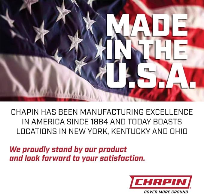 Chapin 20075 Disinfectant Bleach Sprayer, 1 Gallon, Made in The USA, Adjustable Cone Nozzle, Compatible with Bleach Solutions and Fungicides, Translucent White (Pack of 2)