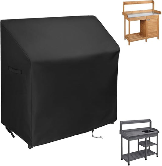 Potting Bench Cover, Waterproof Cover for Yaheetech Outdoor Potting Bench Table 45"x20"x49", Protective Cover for Outdoor Cabinet/Potting Benches for Outside/Garden Table for Planting