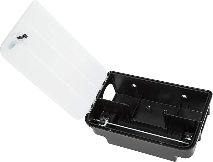 Köder-Discount Mouse & Rat Trap (Bait Not Included) – 4 Lockable Rat Bait Stations with Clear Lid & Dual Entry – Weather-Resistant, Tamper-Proof Rodent Trap to Prevent Bait Removal (8.7 x 5.5 x 3.1)