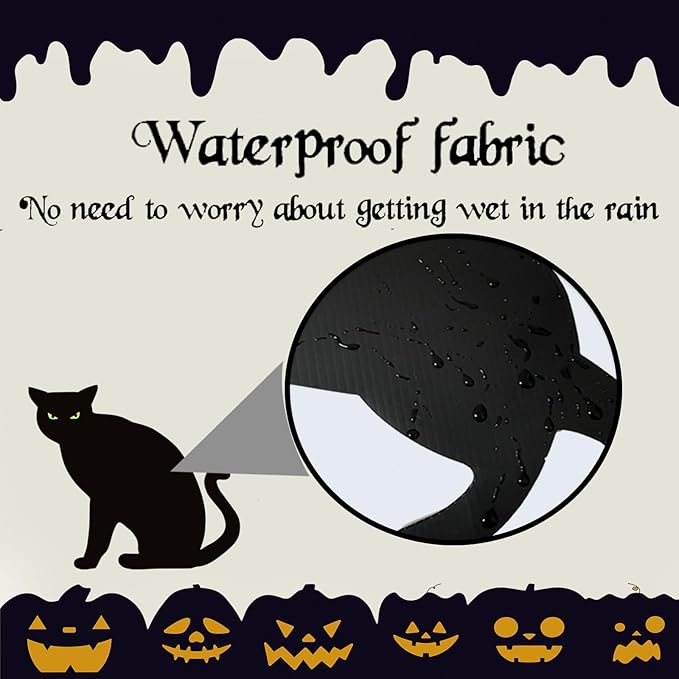 Upgraded 6 Pack Black Cat Halloween Yard Signs Outdoor with Glow in Dark Eyes，Scary Silhouette Halloween Decorations Outdoor for Pathway Graveyard Yard Garden Lawn Patio Party Supplies