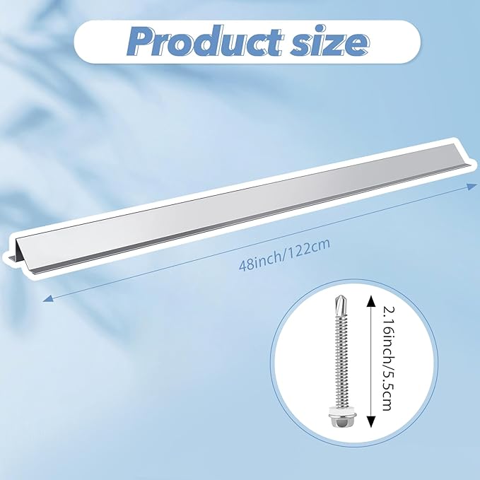 10 Pcs Metal Roof Snow Guards with Bulk Screws Ice Guard Blocks to Stop Snow and Ice from Sliding Off Your Metal Roof (Silver)