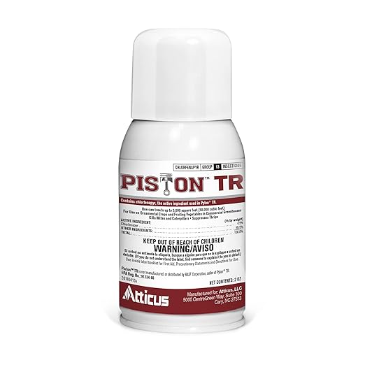 Atticus Piston TR Greenhouse Fogger (2oz Can) - (Compare to Pylon) - Total Release Chlorfenapyr Insecticide/Miticide - Controls Mites, Thrips, Caterpillars, and Adult Fungus Gnats