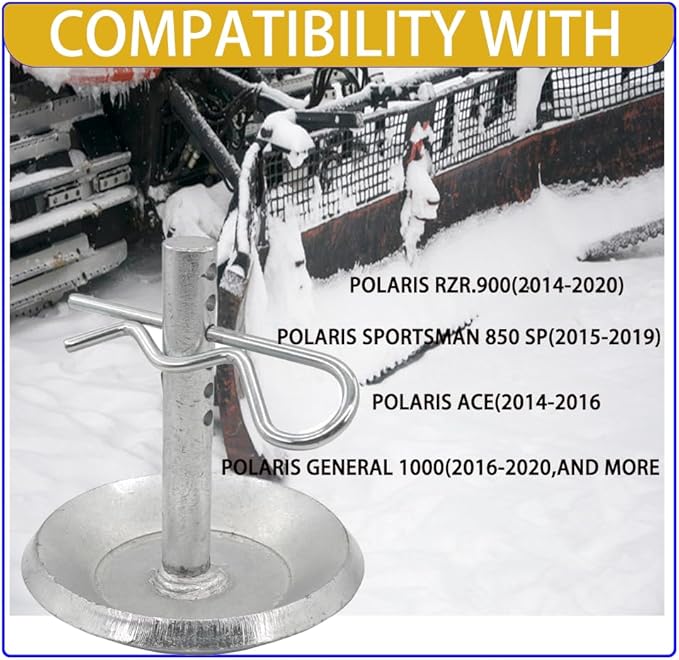 2205071 Snow Plow Skid Shoes,Quick Release Adjustable Pin Lock Plow Skid Feet Replacement for ATV UTV Hardened Steel Snow Plow Non-Slip Base with Quick Release Cotter Pins 2208864 2/Pack