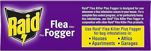 Raid Flea Flogger Plus Killer, Kills Fleas and Hatching Eggs 3 Count (Pack of 3)