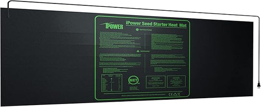 iPower 48" x 20" Waterproof Durable Seedling Heat Mat Warm Hydroponic Plant for Indoor Gardening Germination Starting, 1 Pack New