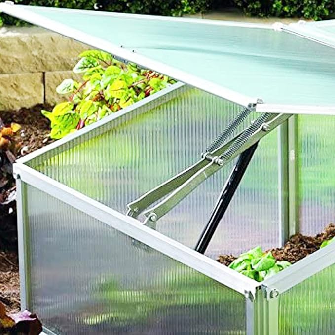BIBISTORE Automatic Greenhouse Vent Opener Auto Solar Cold Frame Window Openers Agriculture Hothouse Roof Opening Kits Gardening Greenhouse Accessories-33 Lbs Lift Capacity,Two Springs