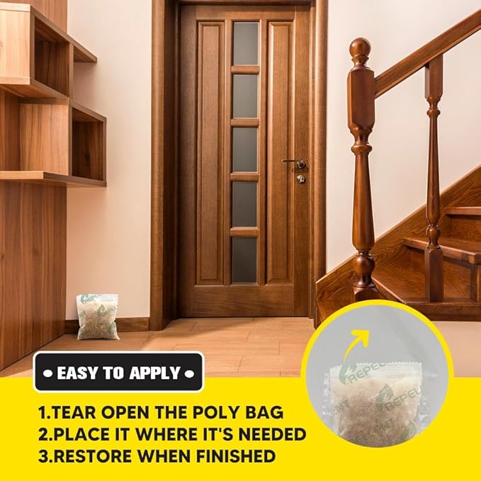 Rodent Repellent Pouches, Mice Repellent Indoor and Outdoor, Rat Repellent for House, Mouse Repellent, Outdoor Rat Deterrent, Extra-Strength 3 Months Protection, Naturally and Safely-8P