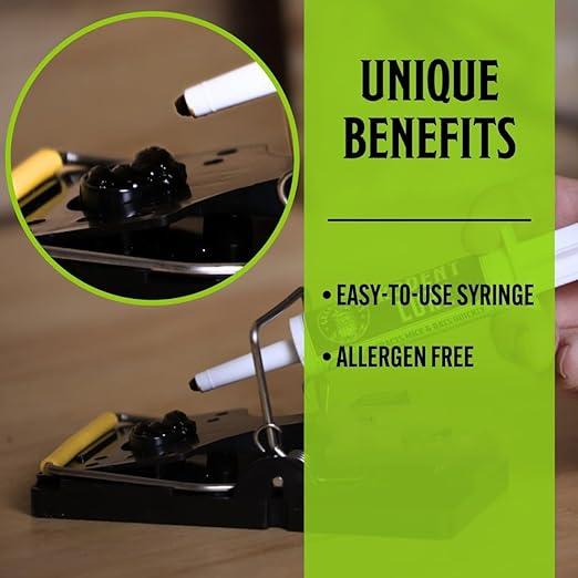 Grandpa Gus’s Food Grade Rodent Lure for Mouse & Rat Traps, Natural Bait Attractant, Non-Toxic & Safe, Compatible with Snap Traps & Glue Boards, Easy Syringe Application, 1.5 oz (Pack of 1)