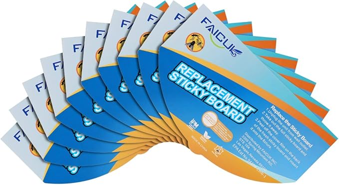 Faicuk Replacement Glue Board for FA-FLT07 Wall Sconce Fly Light - Pack of 10