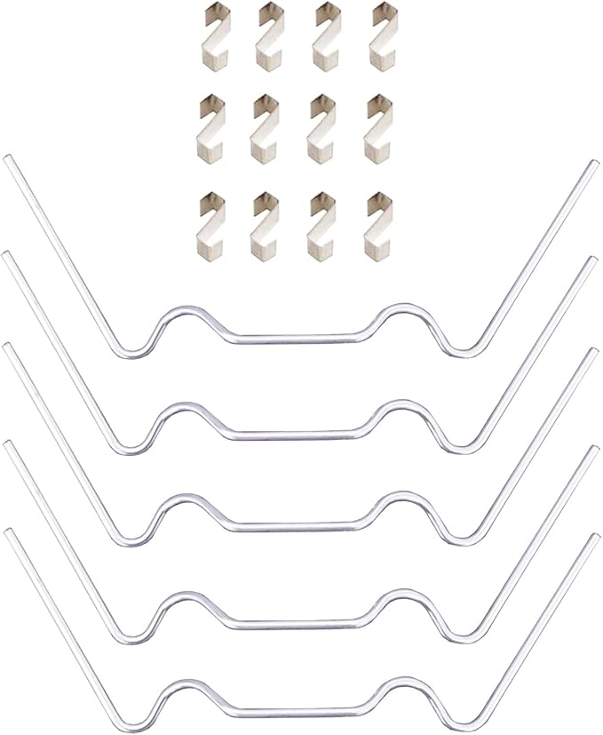 100x Thick Stainless Steel "W" Wire "Z" Fixing Elite Greenhouse Repair Glazing Clips (50x W Glazing Clip and 50x Z Fixing Clip)