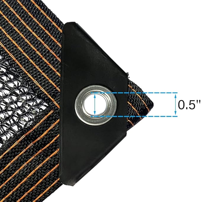 winemana 40% Black Shade Cloth, 10 x 20 FT Durable Mesh Tarp with Grommets, Resistant Garden Sun Shade Netting, Shading Antifreezing for Pergola, Greenhouse, Plants Growing, Chicken Coop