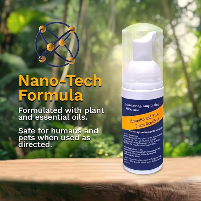 Natural Mosquito Repellent, Tick Gnats and Chiggers Repellent Spray Foam (1)