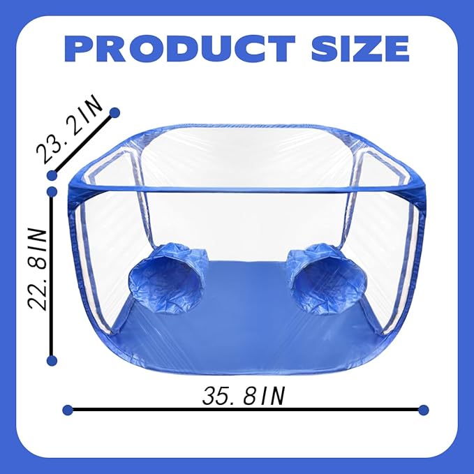 Still Air Box, Mushroom Grow Kit, Mushroom Grow Bag, Portable Mushroom Grow Tent, Mushroom Growing or Fungiology Supplies for Home Science (Blue)