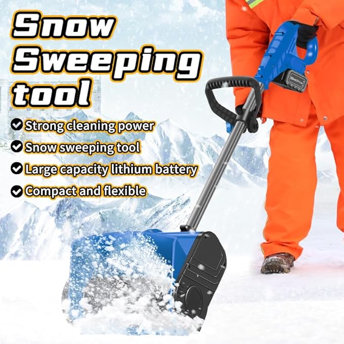11-Inch Snow Shovel for Driveway,Electric Snow Blower Cordless, 13in Width & 9in Depth & 26ft Throwing Distance, 20V Battery Powered 4-Ah Battery & Quick Charger Snow Shovel for Women Men (Black)