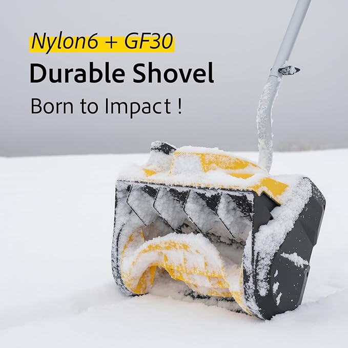 Cordless Snow Shovel Compatible with Dewalt 20V Max Battery(Tool Only), 12” Brushless Snow Blower Electric Power Snow Thrower, w/LED Light, Adjustable Direction, for Driveway Walkways Snow Removal