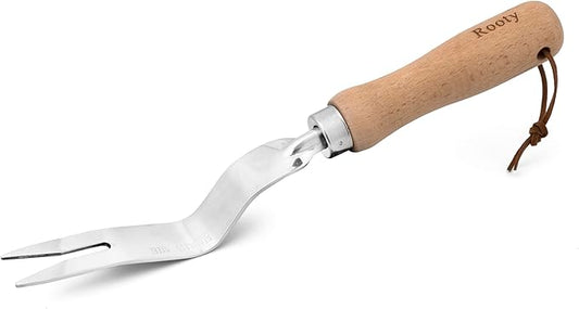Rooty Gardening Dandelion Weeder Tool with Stainless Steel, Wooden Handle,Easy for Garden Weeding Removal,Weed Puller/Rust Resisitant