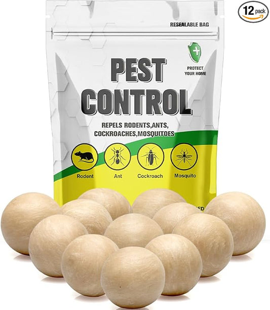 Pest Control, Mice Repellent Indoor, Rat Repellent, Mouse Repellent Outdoor, Long-Lasting Rodent Repellent Indoor, Repel Mice, Mouse, Rats, Ants, Roaches, Spiders, Moths & Other Pests-12P