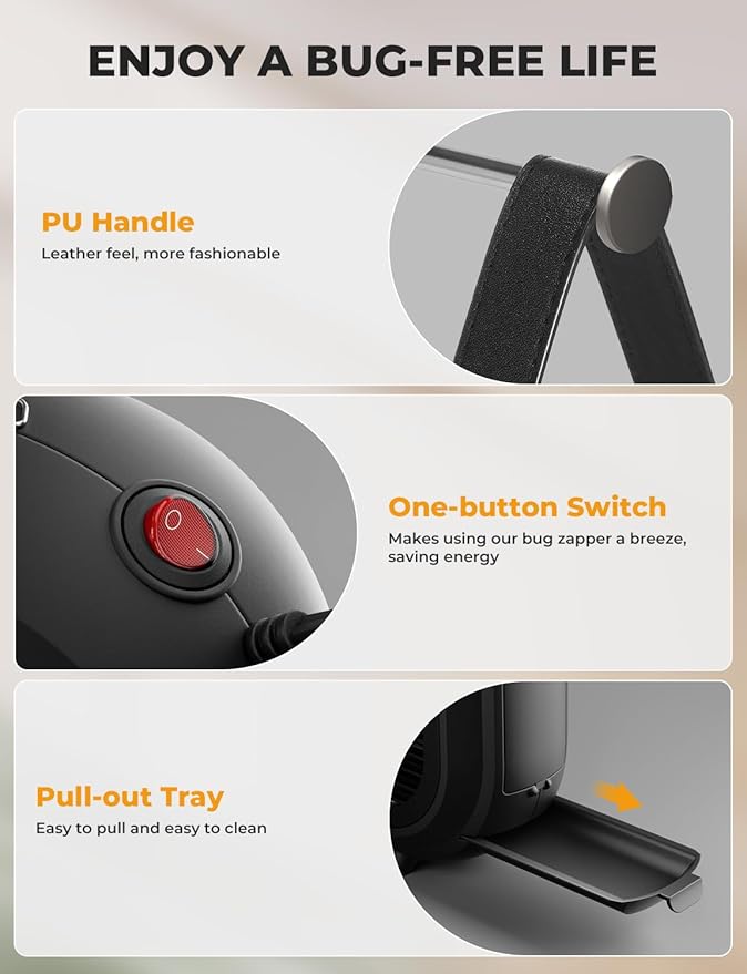 YISSVIC 20W Indoor Bug Zapper Electric Fruit Fly Traps for Indoors Mosquito Zapper Electric Fly Zapper Moth Gnat Insect Killer for Home Office Garage Kitchen Dining Living Room (Black)