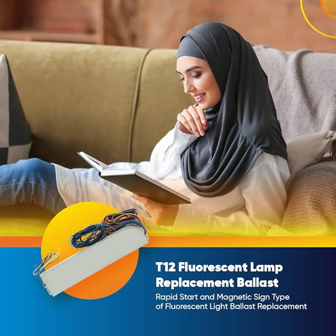 Replacement for Advance Asb-0620-24-bl-tp Ballast by Technical Precision - Fluorescent Lamp Ballast - Rapid Start T12 Ballast - Operates on F36T12/HO, F60T12/HO, F72T12/HO Lamps - 1 Pack