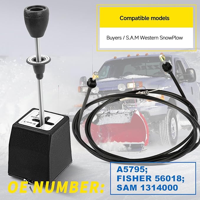 Snowplow Handheld Controller Fit for Western Snowplow, SAM 1314000 | Fisher 56018 | A5795, Straight Blade Plows, 6 Pin Plug Hand Held Controller