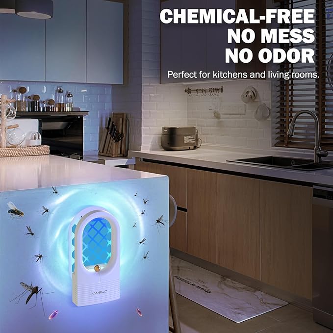 10 Pack Refills for Flying Insect Trap, Indoor Fly Trap for Moth, Gnat Killer Indoor, Bug Killer (Device Not Included) (Refill - 10 Double Sided Glue Cards)