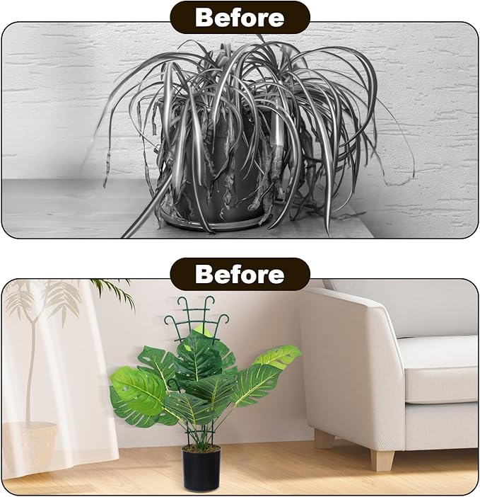 24 Pcs Plant Trellis Indoor, Stackable Plant Trellis for Climbing Plants Indoor, Small Plant Climbing Trellis for Potted Plants Plastic Climbing Plant Support Trellis for Houseplant