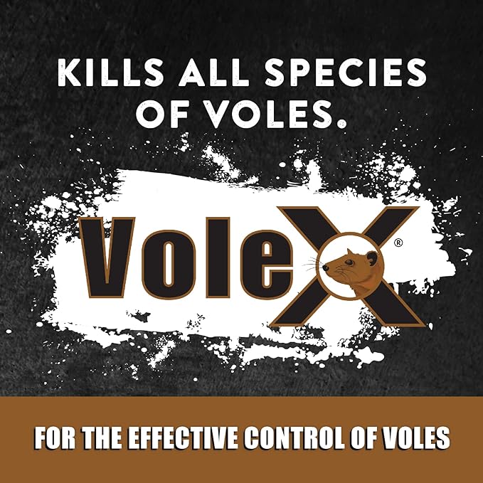 VoleX - Effective Against All Species of Voles. Safe for Use Around People, Pets, Livestock, and Wildlife