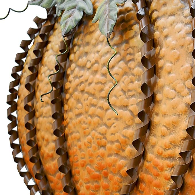 Morning View Metal Pumpkin Yard Stake Sign Fall Decor Decorative Rustic Pumpkins Garden Stakes Yard Decor Outdoor Thanksgiving Autumn Harvest Halloween Lawn Patio Decorations 26" Tall