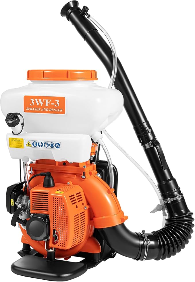 3WF-3 Backpack Fogger 2.13kw Gas Powered Backpack Fogger Leaf Blower Sprayer Machine - 3.7Gal Spraye for Vegetable Sheds and Orchards Urban Greening