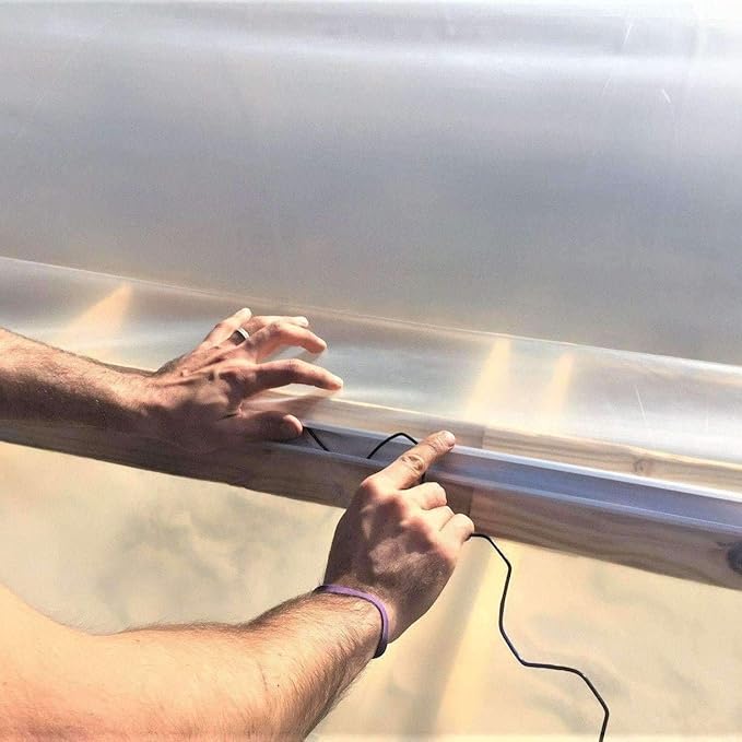 Bootstrap Farmer Lock Channel for Greenhouse Spring Wire U-Channel, 20 Pack, for Plastic Poly Film and Shade Cloth Attachment