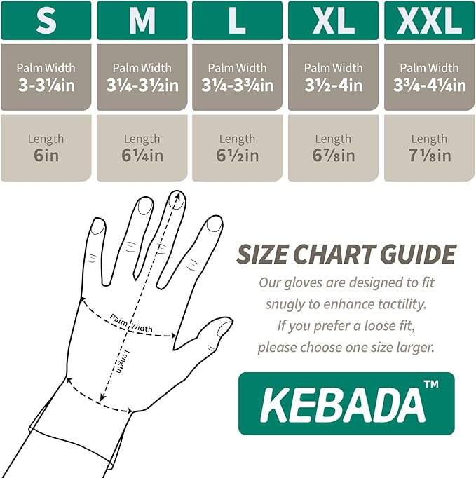 Kebada W2 Micro-Foam Coated Work Gloves, Touchscreen Working Gloves with Grip, Idea for Package Handling, Gardening, and Construction, 6 Pairs, Small