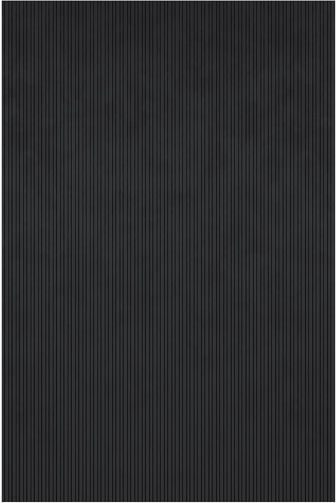 Ottomanson Easy Clean, Waterproof Non-Slip 2x3 Indoor/Outdoor Rubber Doormat, 20" x 39", Black