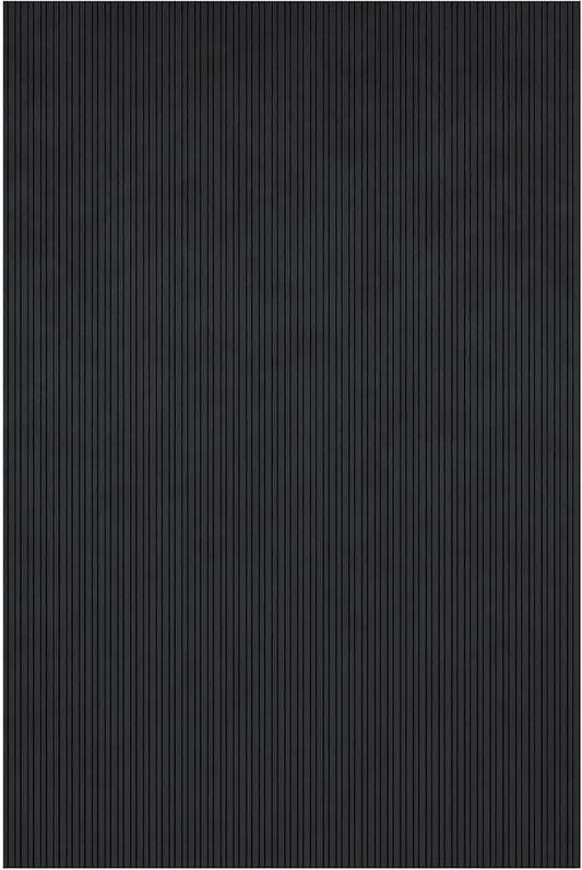 Ottomanson Easy Clean, Waterproof Non-Slip 2x3 Indoor/Outdoor Rubber Doormat, 20" x 39", Black