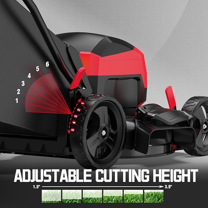 PowerSmart 40V 17" Brushless Cordless Lawn Mower + Leaf Blower (465 CFM), a 4.0Ah Battery and Charger Included