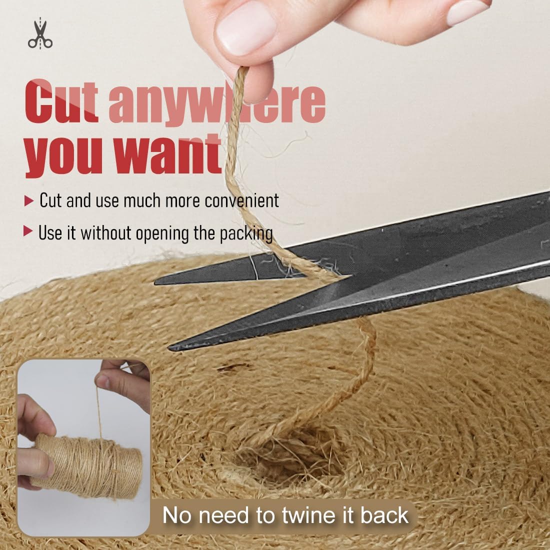 PerkHomy Garden Twine Strong Natural Jute 400 Feet Long Brown Twine for Gardening Tomato Climbing Plant Tie Floristry Crafts Gift Wrapping Packing Decor (Brown 2mm * 400feet)